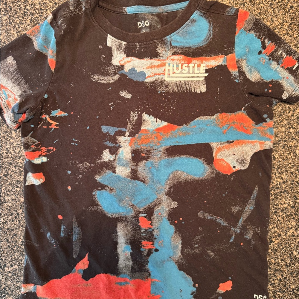 Boys DSG Black and Blue Short Sleeve Tee No